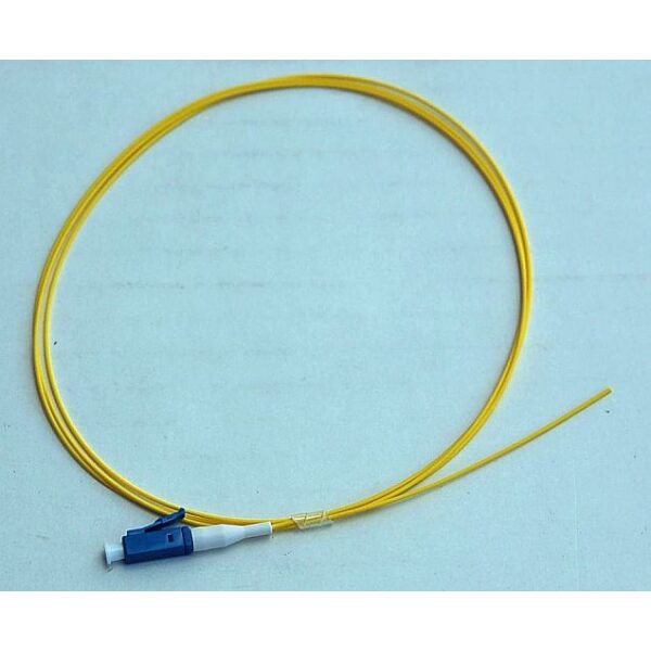 LC Simplex Fiber Optic Pigtail Cable - Singlemode 9/125 Micron - LSZH Yellow 0.9mm Jacket - 1 Meter (3.28 Feet)