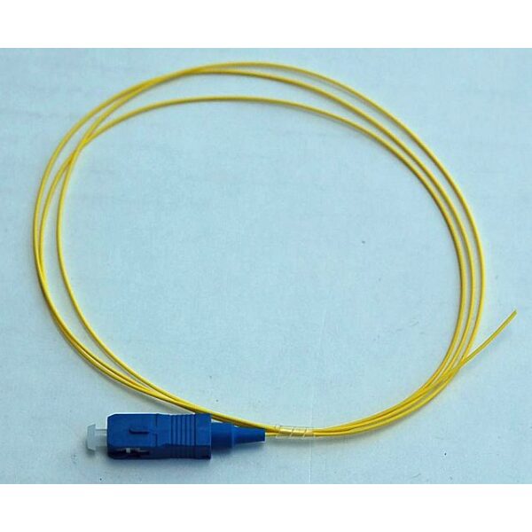 SC Simplex Fiber Optic Pigtail Cable - Singlemode 9/125 Micron - LSZH Yellow 0.9mm Jacket - 1 Meter (3.28 Feet)