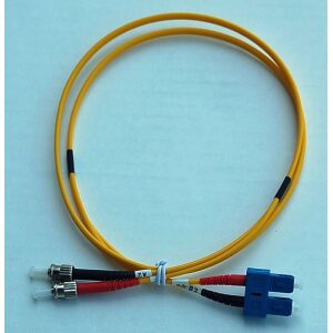 ST to SC Duplex Fiber Optic Patch Cable - Singlemode UPC 9/125 Micron - LSZH Yellow 3mm Jacket - 6 Meters (19.68 Feet)