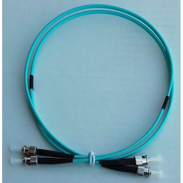 ST to SC Duplex Fiber Optic Patch Cable - Multimode OM3 10 Gbps 50/125 Micron - LSZH Jacket - 1 Meter (3.28 Feet)