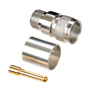 UHF Plug-Male or PL-259 Coaxial Connector for AIR802 CA600 or Time Microwave LMR-600 Cable