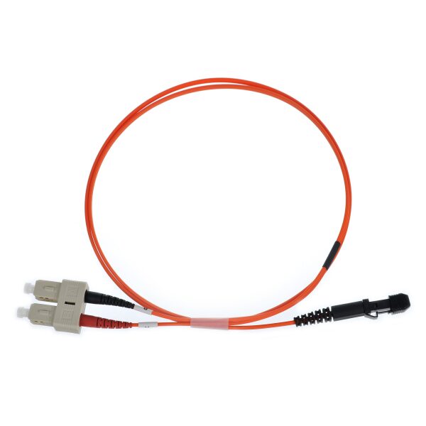 MT-RJ Female to SC Duplex Fiber Optic Patch Cable - Multimode OM1 62.5/125 Micron - LSZH Jacket - 1 Meter (3' 3")