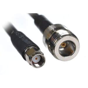 CA195FLEX Black Antenna Cable, N Jack-Female to RP-SMA Plug-Male, 2 Feet (60.96 cm)