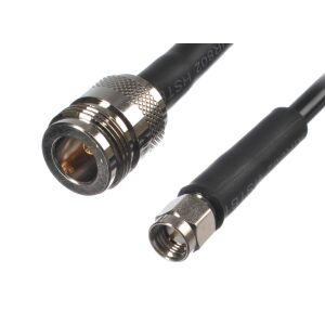 CA195FLEX Black Antenna Cable, N Jack-Female to SMA Plug-Male, 2 Feet (60.9 cm)