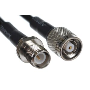 CA195FLEX Black Antenna Cable, RP-TNC Plug-Male to RP-TNC Jack-Female, 20 Feet (6 meter)